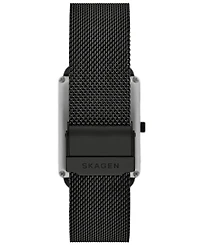 Skagen Men's Hagen Three Hand Black Stainless Steel 36mm