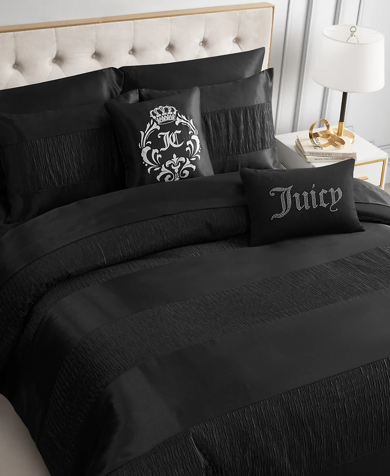Juicy Couture Glam Night Stripe 4-Pc. Duvet Cover Set, Full/Queen