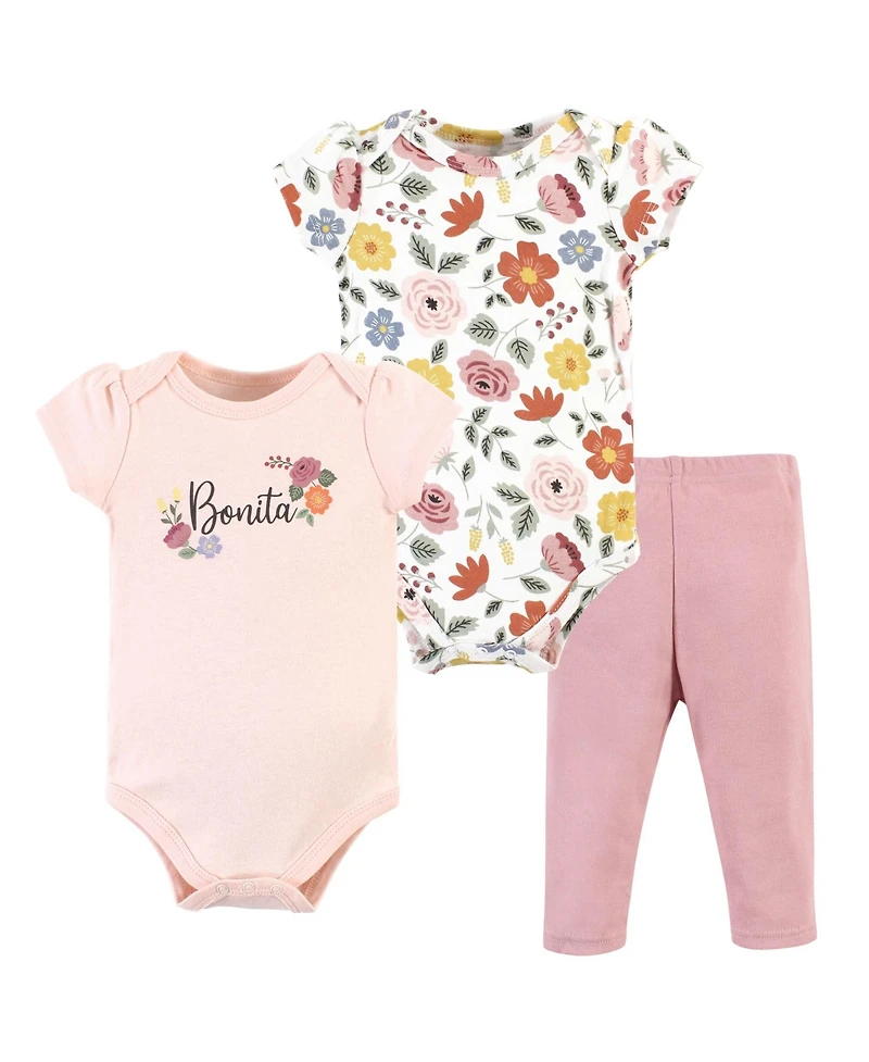 Hudson Baby Girls 2 Bodysuits and Pant