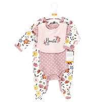 Hudson Baby Baby Boys Hudson Unisex Cotton Outfit Collection with Bodysuit & Bandana Bibs