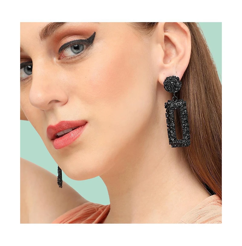 Sohi Women's Corroded Drop Earrings