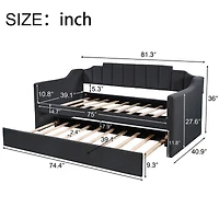 Simplie Fun Upholstered Twin Daybed With Trundle