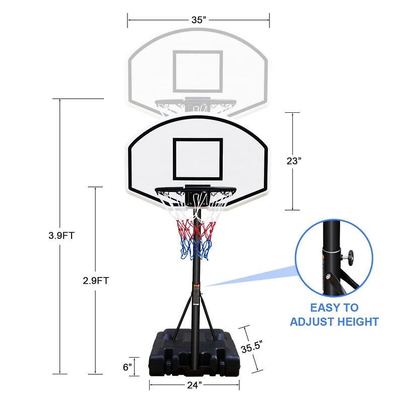 Adjustable Poolside Basketball Hoop for All Ages