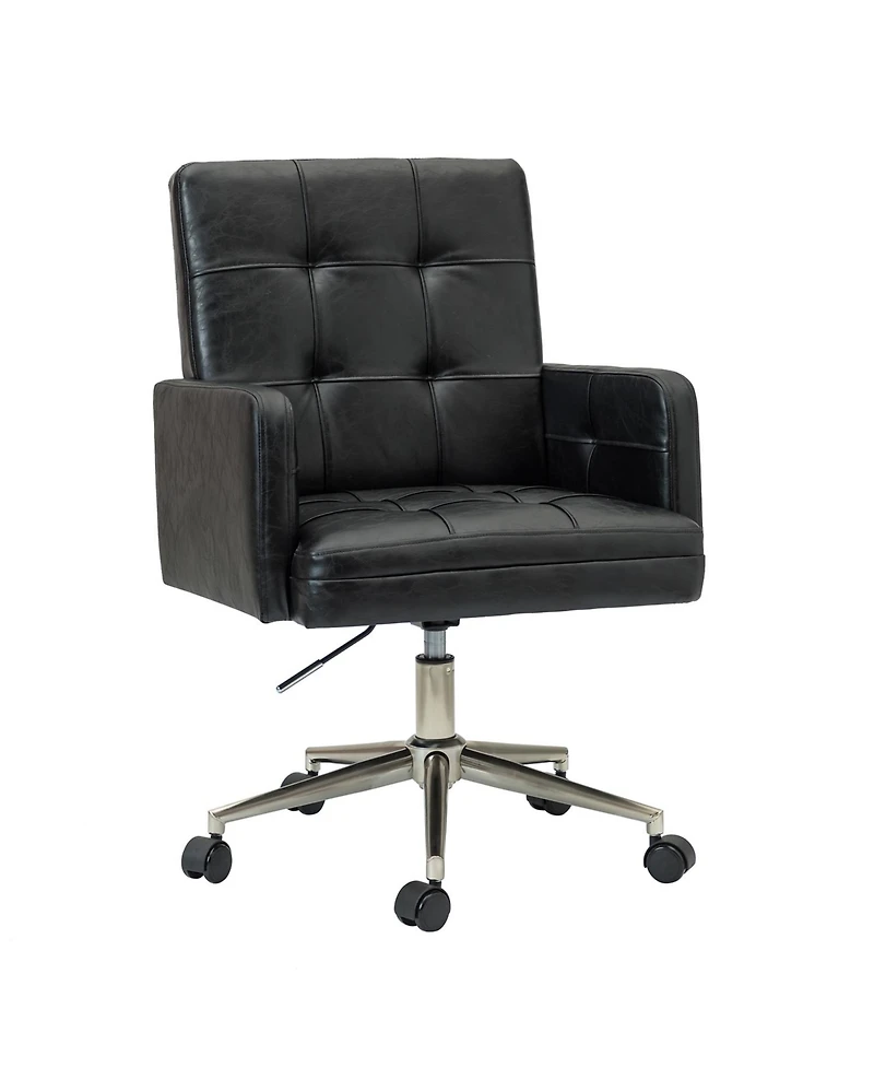 Hulala Home Mid-century Modern Height-Adjustable 360° Swivel Office Chair