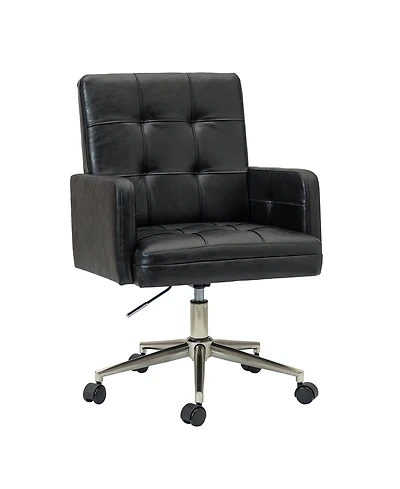Hulala Home Mid-century Modern Height-Adjustable 360° Swivel Office Chair