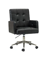 Hulala Home Mid-century Modern Height-Adjustable 360° Swivel Office Chair