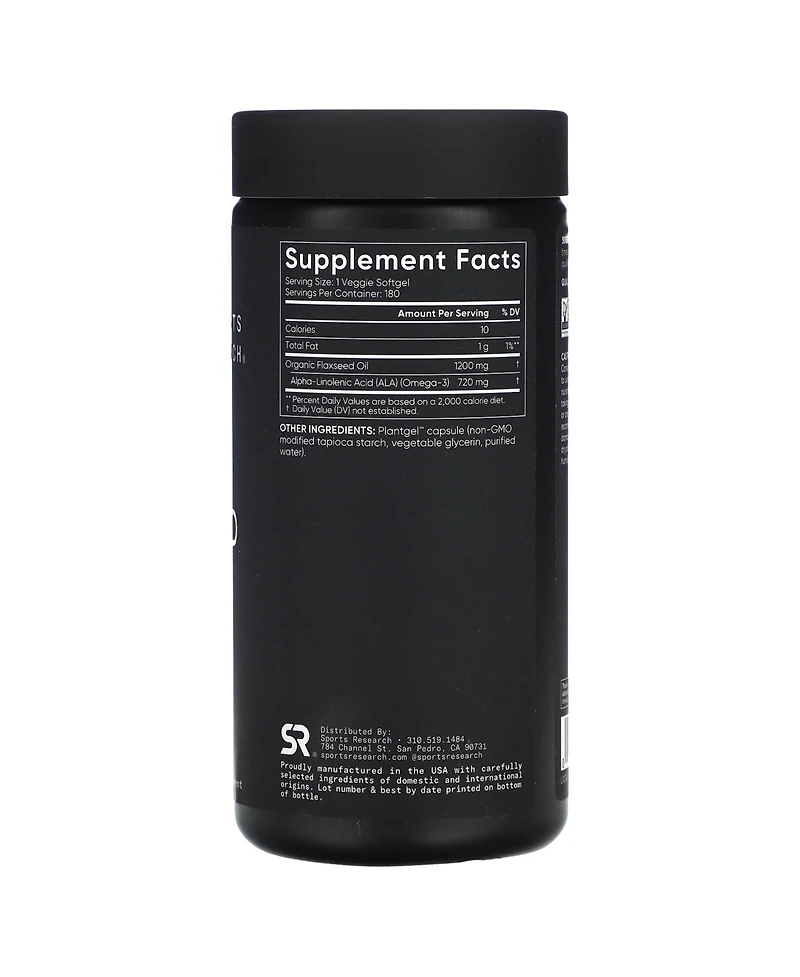 Sports Research Flaxseed Oil 1 200 mg