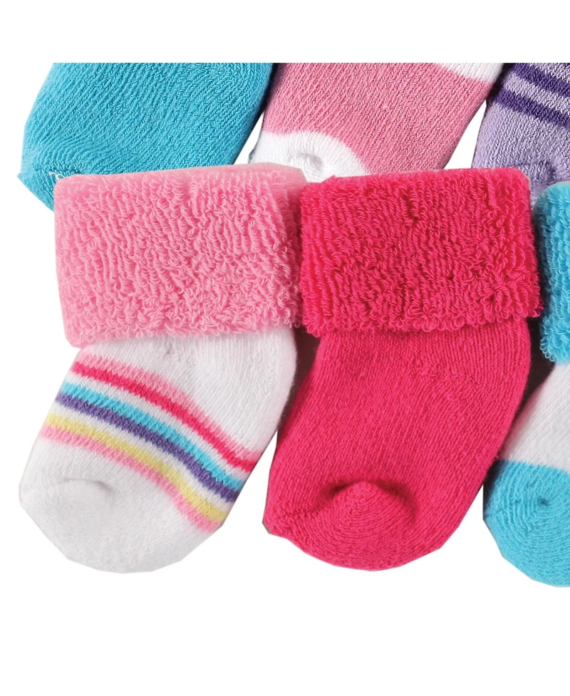 Luvable Friends Cozy Cotton Grow with Me Terry Socks