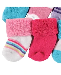 Luvable Friends Cozy Cotton Grow with Me Terry Socks