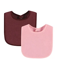 Hudson Baby Girls Drooler Bib with Waterproof Lining