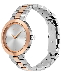 A|X Armani Exchange Women's Quartz Two-Tone Stainless Steel 36MM