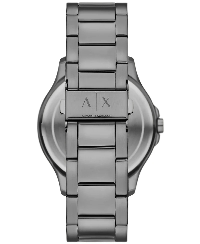 A|X Armani Exchange Men's Quartz Three-Hand Gunmetal Stainless Steel Watch 46MM