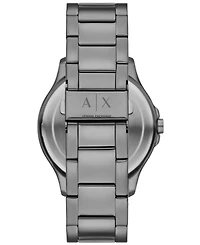 A|X Armani Exchange Men's Quartz Three-Hand Gunmetal Stainless Steel Watch 46MM