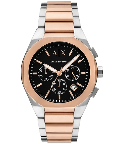 A|X Armani Exchange Men's Sync Quartz Chronograph Two-Tone Stainless Steel Watch 42MM