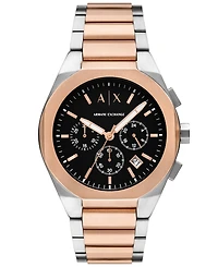 A|X Armani Exchange Men's Sync Quartz Chronograph Two-Tone Stainless Steel Watch 42MM