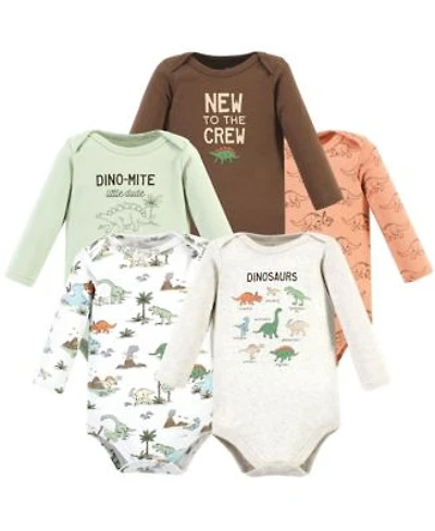 Hudson Baby Baby Unisex Soft Cotton Long Sleeve Bodysuit 5pk