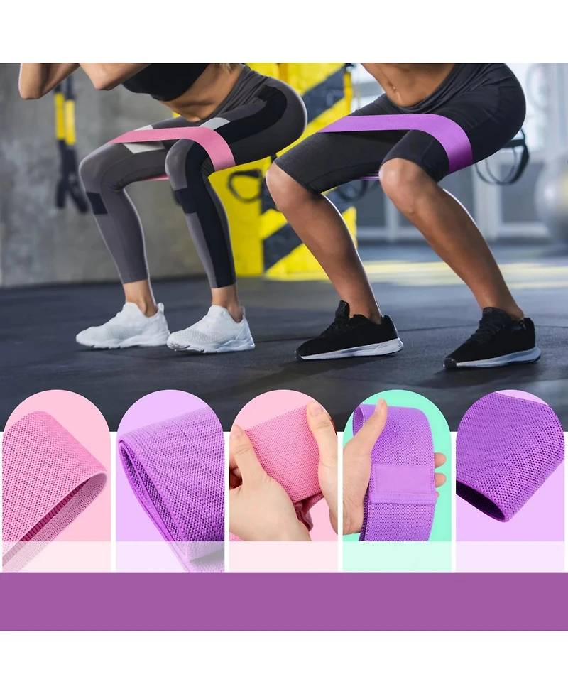 Cowin Resistance Loop Exercise Bands Set Elastic 3 Levels