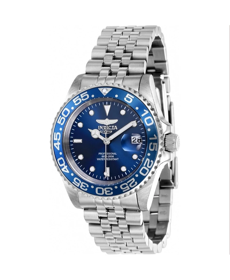 Invicta Women's Pro Diver Quartz 3 Hand Blue Dial Stainless Steel Bracelet Watch