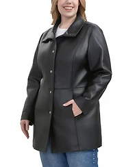 Bgsd Plus Rosie Leather Coat