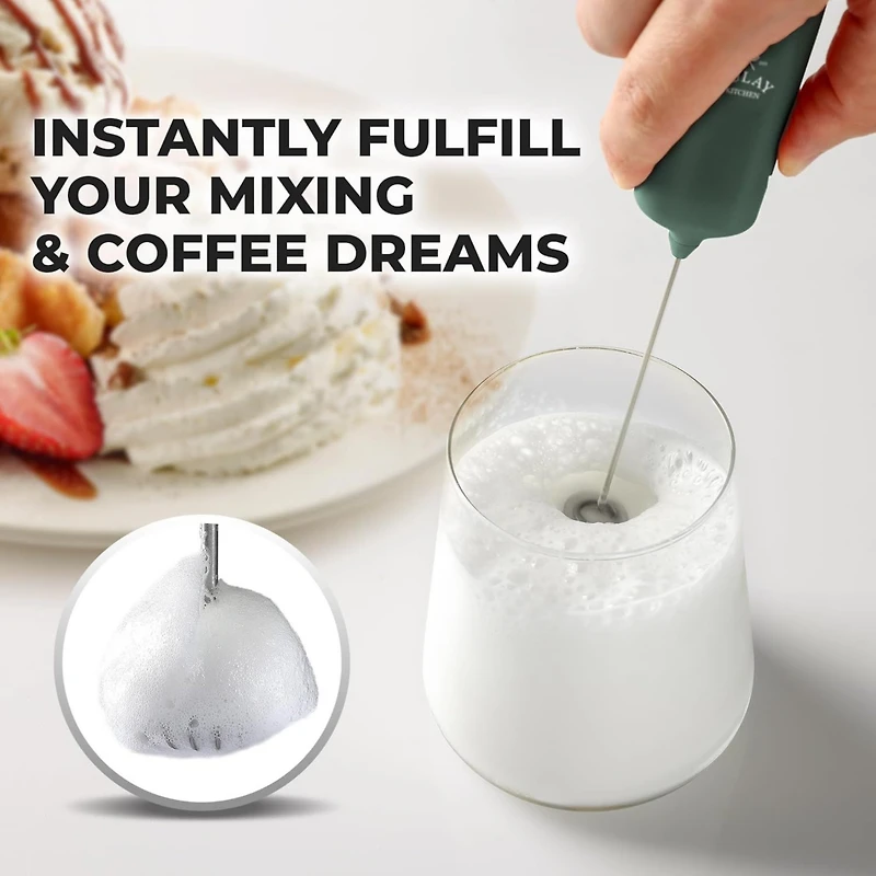 Powerful Mini Milk Frother Handheld - Electric Hand Mixer