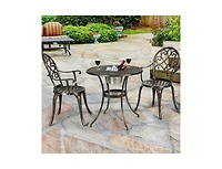 Slickblue 3 Pieces Outdoor Set Patio Bistro with Attached Removable Ice Bucket