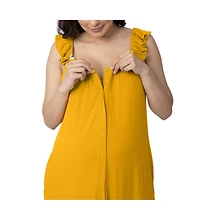 Kindred Bravely Maternity Ruffle Strap Labor & Delivery Gown