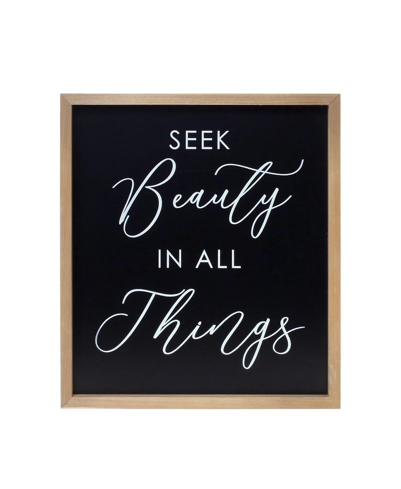 Blessed Decor Set of 2 Beauty and God Plaques for Inspirational Wall Art