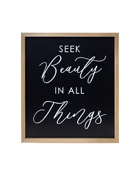 Blessed Decor Set of 2 Beauty and God Plaques for Inspirational Wall Art