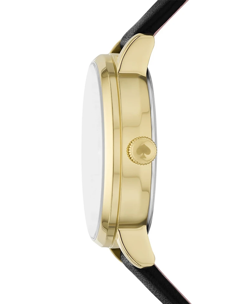 Kate Spade New York Women's Metro Black Leather Watch 34mm