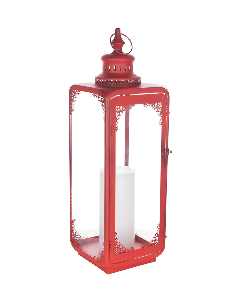 Set of 2 Elegant Curved Metal Lanterns for Home Decor