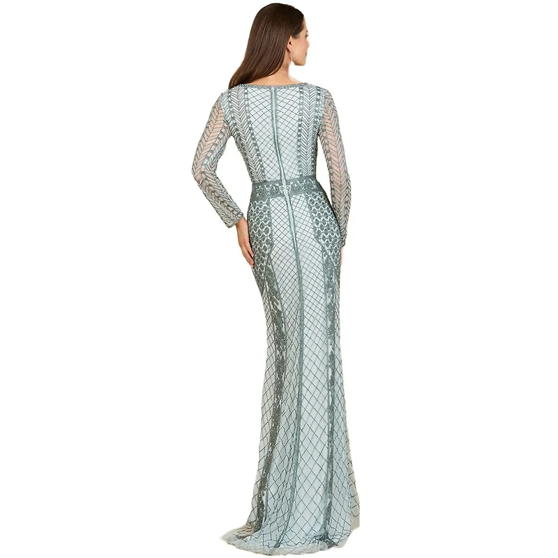 Lara Women's Long Sleeve Beaded Dress