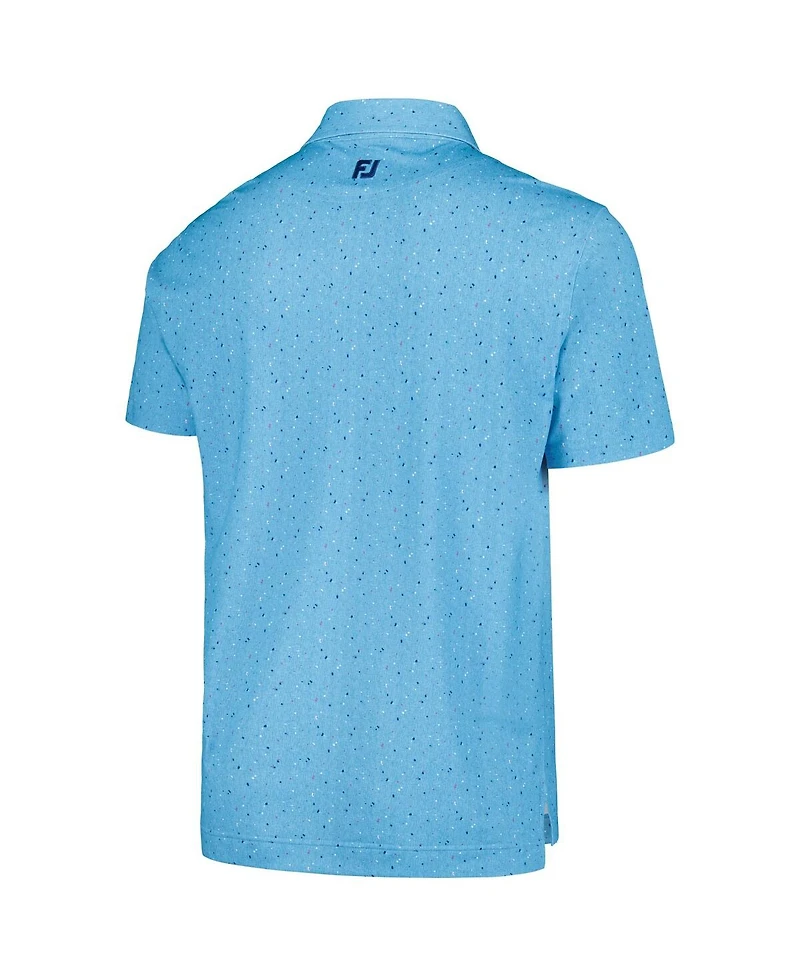 FootJoy Men's Blue Arnold Palmer Invitational Tweed Texture ProDry Stretch Pique Polo