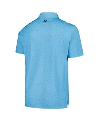 FootJoy Men's Blue Arnold Palmer Invitational Tweed Texture ProDry Stretch Pique Polo