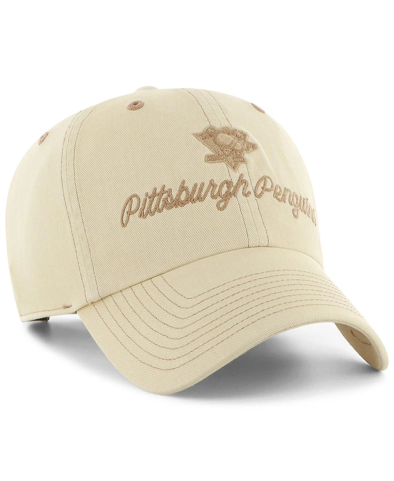 '47 Brand Women's Cream Pittsburgh Penguins Haze Clean Up Adjustable Hat