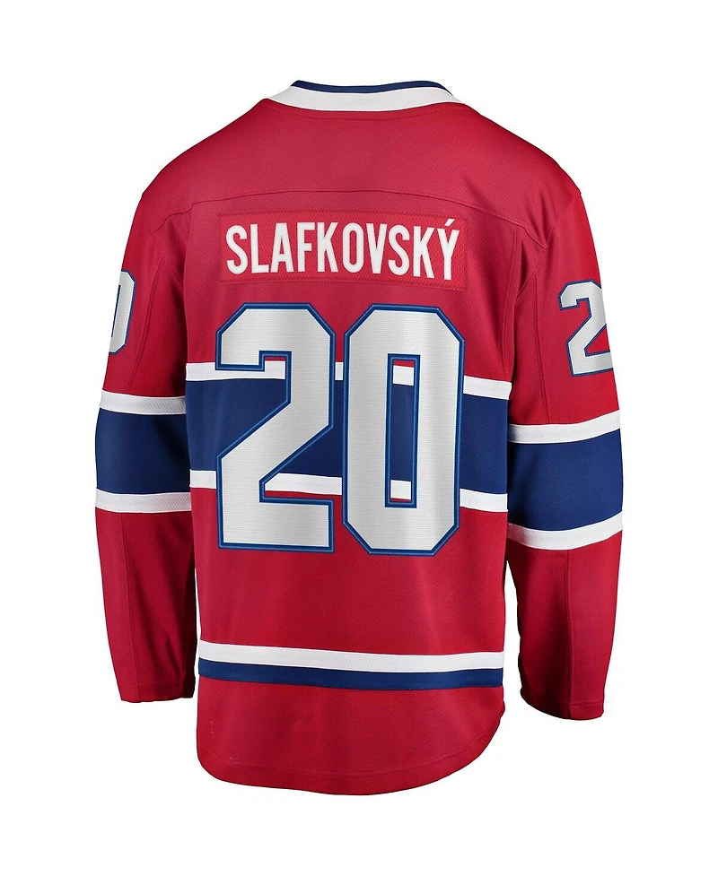 Fanatics Men's Juraj Slafkovsky Red Montreal Canadiens Home Premier Breakaway Player Jersey