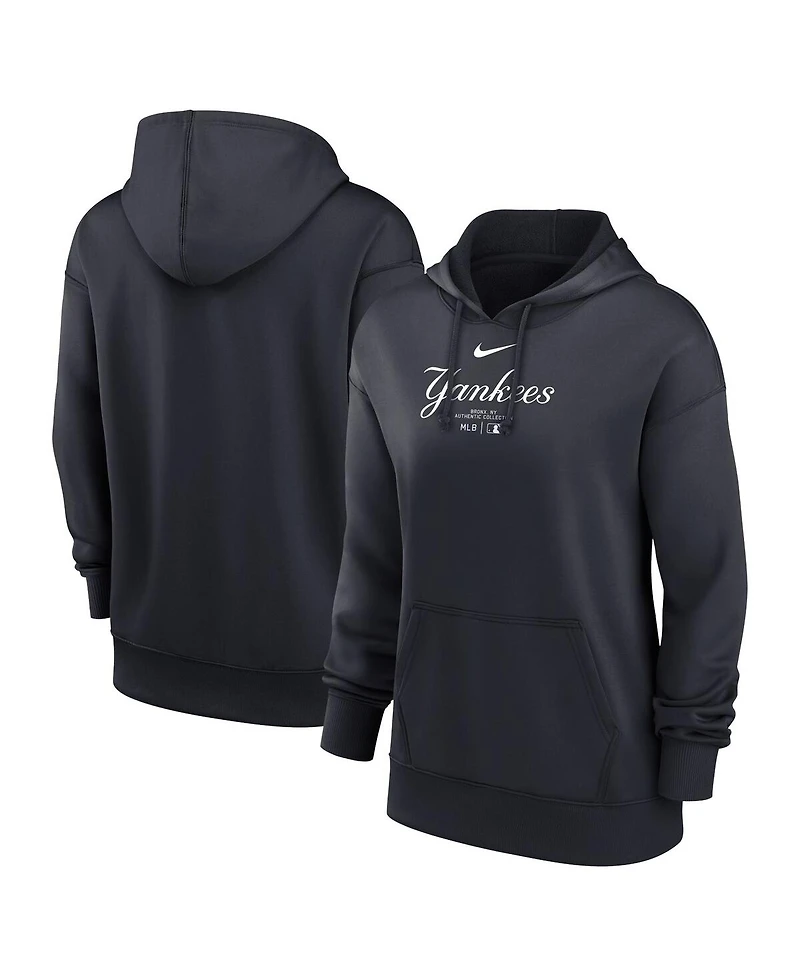 Nike Women's Navy New York Yankees Authentic Collection Performance Pullover Hoodie