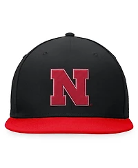 Top of the World Men's Black Nebraska Huskers Fitted Hat