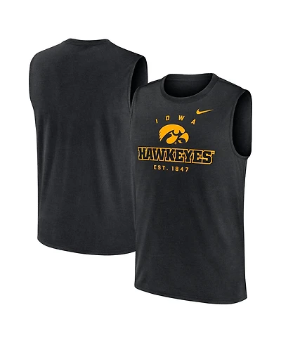 Nike Men's Black Iowa Hawkeyes Primetime Legend Lock Up Performance Muscle Tank Top