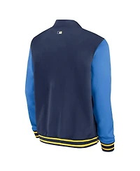Nike Men's Navy Minnesota Twins 2024 City Connect Authentic Collection Game Time Full-Zip Bomber Jacket