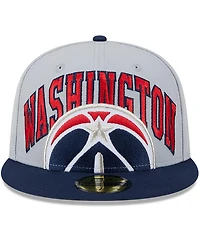 New Era Men's Gray/Navy Washington Wizards Tip-Off Two-Tone 59FIFTY Fitted Hat