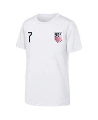 Outerstuff Big Boys and Girls Giovanni Reyna White Usmnt Name Number T-Shirt