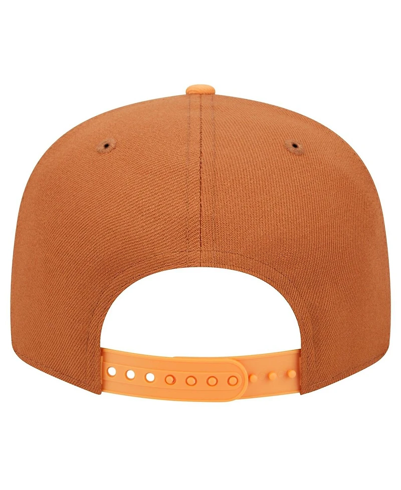 New Era Men's Brown Cincinnati Reds Spring Color Two-Tone 9FIFTY Snapback Hat