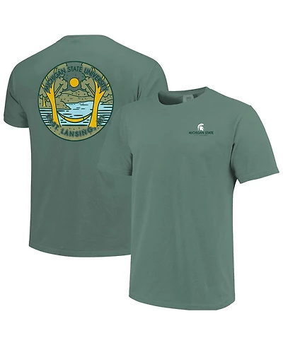 Image One Men's and Women's Green Michigan State Spartans Scenic Comfort Colors T-Shirt