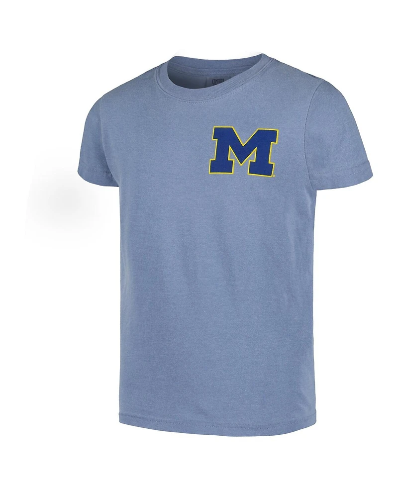 Image One Big Boys and Girls Navy Michigan Wolverines Hyperlocal Comfort Colors T-Shirt