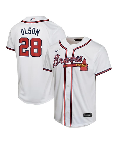 Nike Big Boys and Girls Matt Olson White Atlanta Braves Home Game Player Jersey