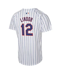 Nike Big Boys and Girls Francisco Lindor White New York Mets Home Game Player Jersey