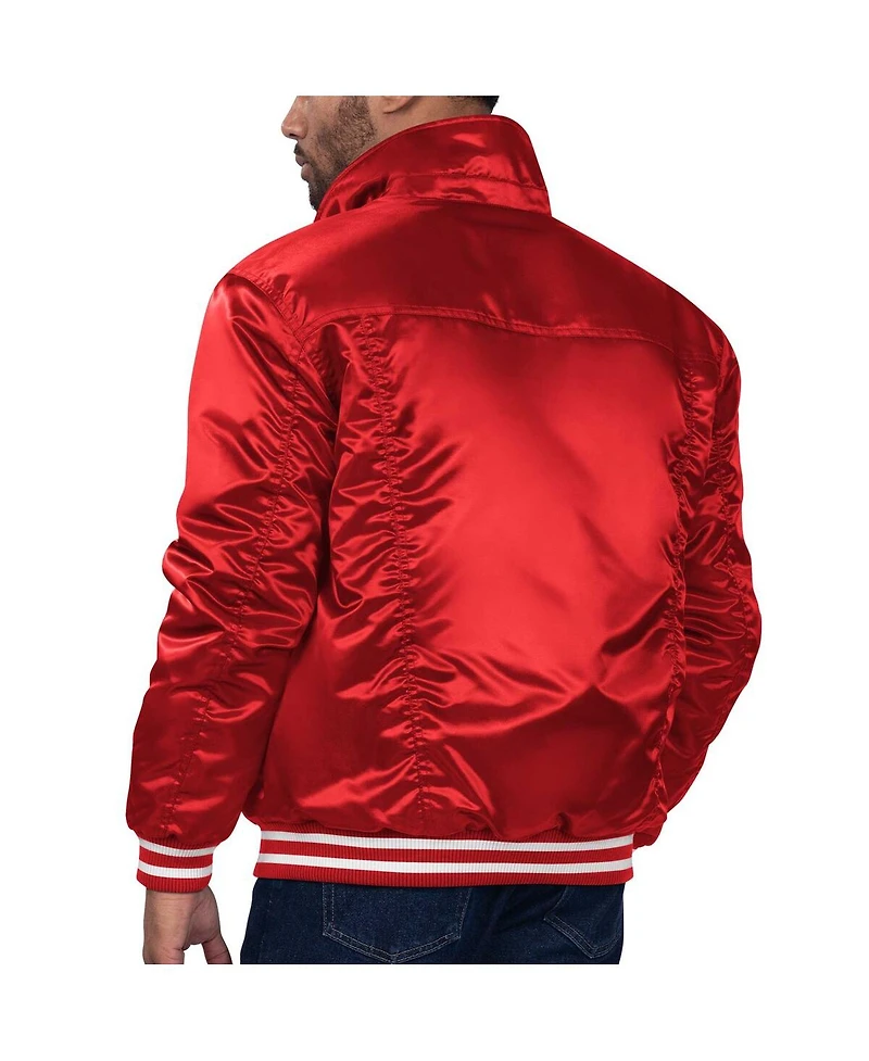 Levi's Men's x Red Boston Sox Silver Tab Satin Full-Snap Trucker Jacket