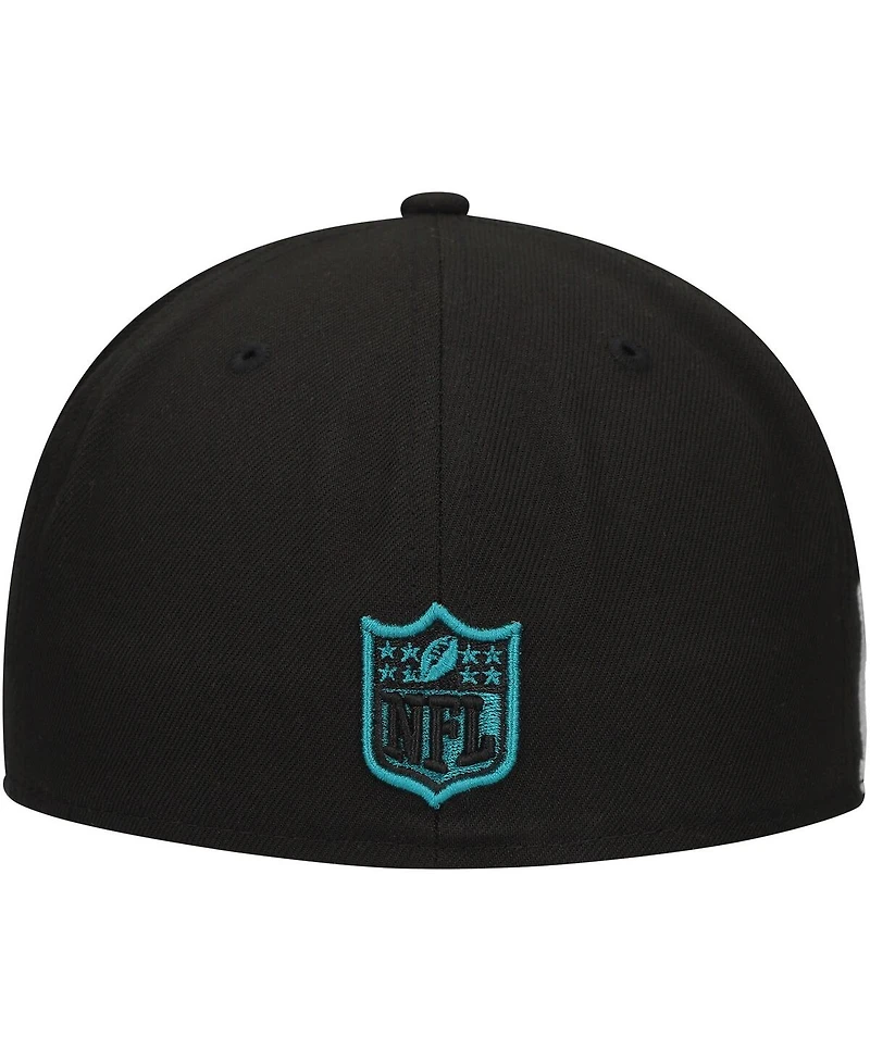 New Era Men's Black Jacksonville Jaguars Checkered Undervisor 59FIFTY Fitted Hat