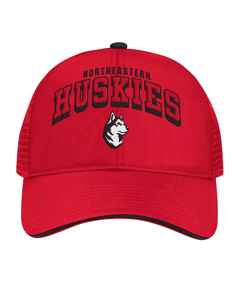 Colosseum Men's Red Northeastern Huskies Wyatt Primary Team Trucker Adjustable Hat