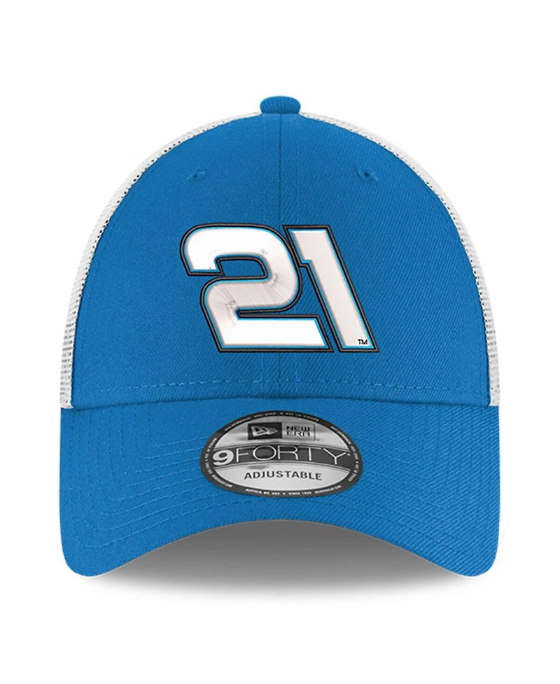 New Era Men's Blue Austin Hill 9FORTY Trucker Adjustable Hat